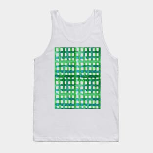 Watercolor grid - green Tank Top